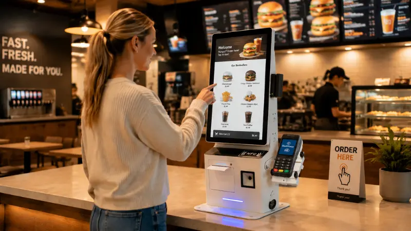 self service kiosk touchscreen public space