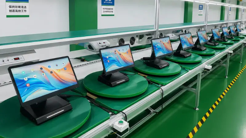 system integrator technician testing hardware in warehouse